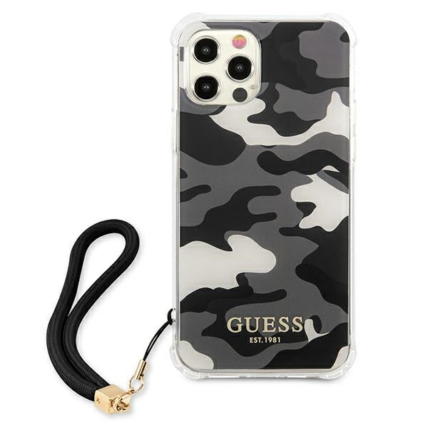 Guess GUHCP12MKSARBK iPhone 12/12 Pro 6.1" black/black hardcase Camo Collection
