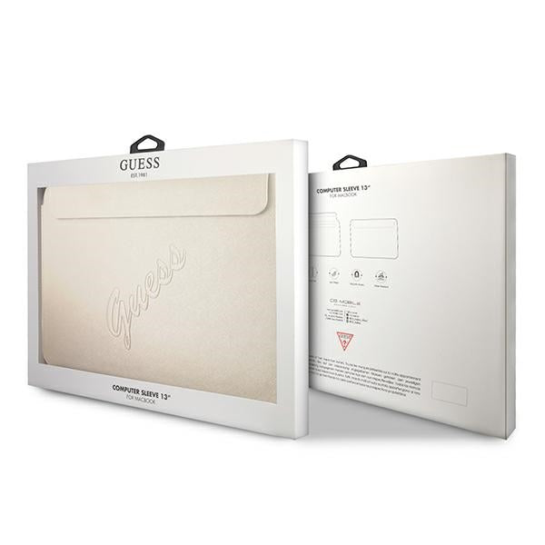 Guess Saffiano Script case for a 13&quot; laptop - gold