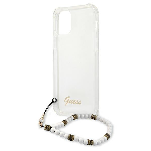 Guess GUHCP12LKPSWH iPhone 12 Pro Max 6.7" Transparent Hardcase White Pearl