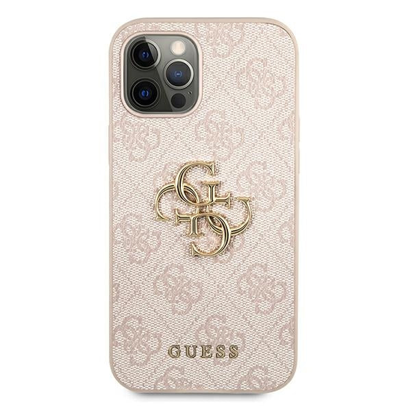 Guess 4G Big Metal Logo Case for iPhone 12 / 12 Pro - Pink