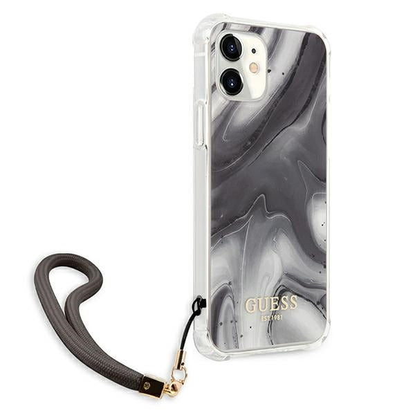 Guess GUHCP12SKSMAGR iPhone 12 mini 5.4&quot; grey/grey hardcase Marble Collection