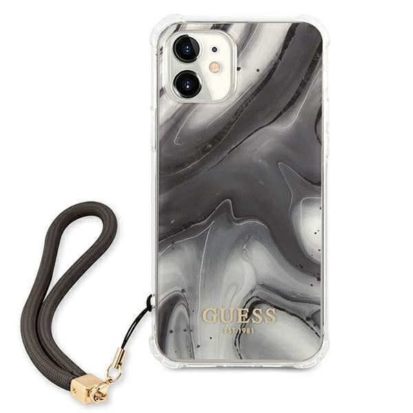 Guess GUHCP12SKSMAGR iPhone 12 mini 5.4&quot; grey/grey hardcase Marble Collection