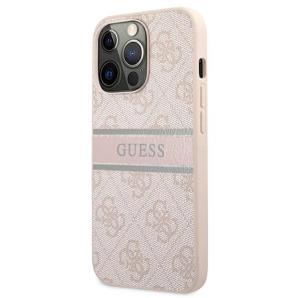 Guess GUHCP13L4GDPI iPhone 13 Pro / 13 6,1" różowy/pink hardcase 4G Stripe