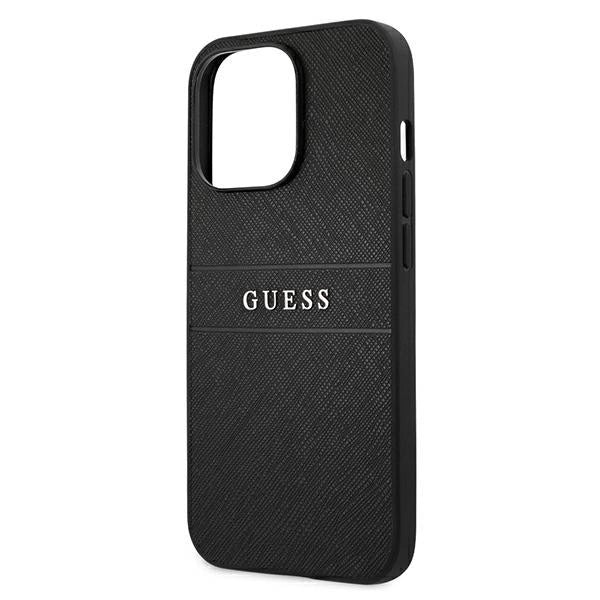 Guess GUHCP13LPSASBK iPhone 13 Pro / 13 6.1" black/black Saffiano Strap