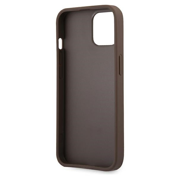 Guess 4G Big Metal Logo Case for iPhone 13 - Brown