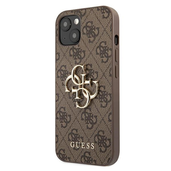 Guess 4G Big Metal Logo Case for iPhone 13 - Brown