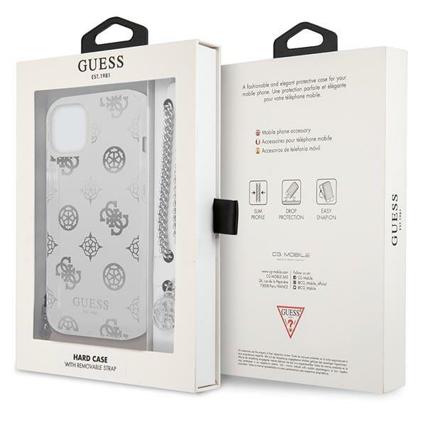 Guess GUHCP13SKPESI iPhone 13 mini 5.4&quot; silver/silver hardcase Peony Chain Collection