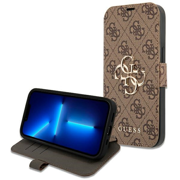 Guess GUBKP13X4GMGBR iPhone 13 Pro Max 6.7" brown/brown book 4G Big Metal Logo
