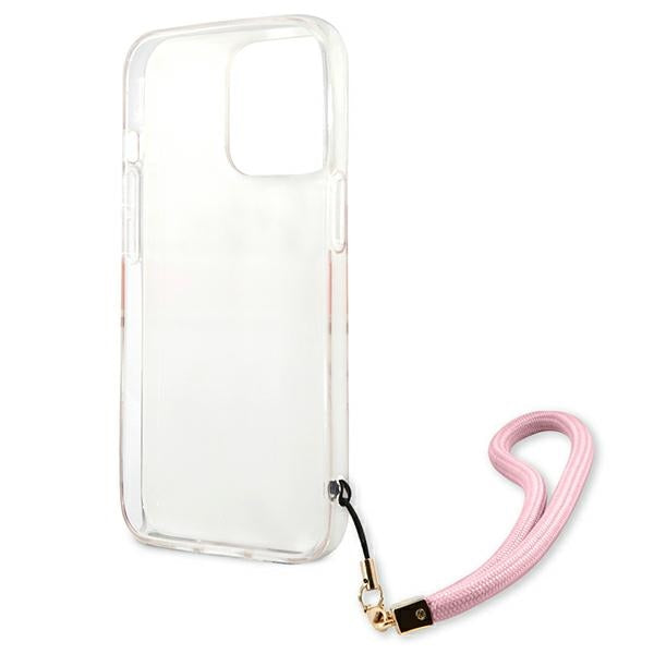 Guess GUHCP13LKCABPI iPhone 13 Pro / 13 6.1&quot; pink/pink hardcase Camo Strap Collection