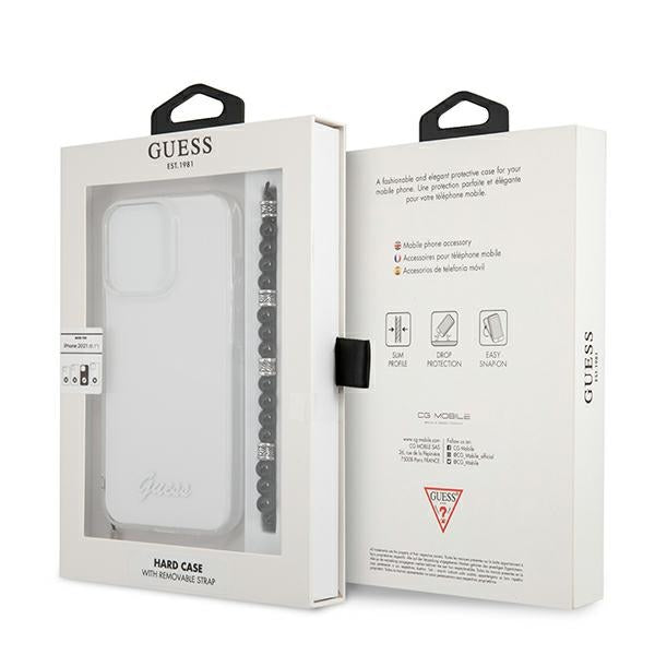 Guess GUHCP13LKPSBK iPhone 13 Pro / 13 6.1" Transparent hard case Black Pearl