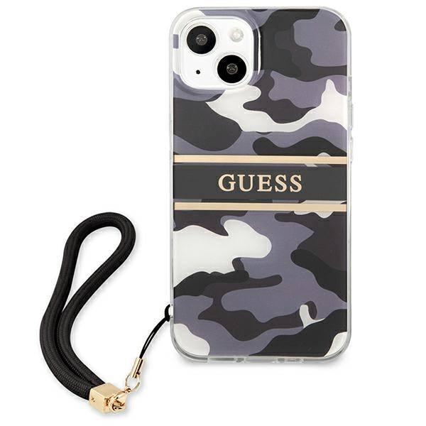 Guess GUHCP13MKCABBK iPhone 13 6.1&quot; black/black hardcase Camo Strap Collection