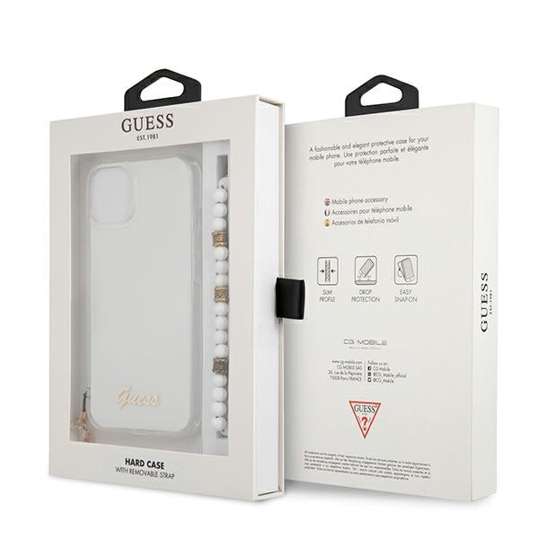 Guess GUHCP13MKPSWH iPhone 13 6.1&quot; Transparent hardcase White Pearl