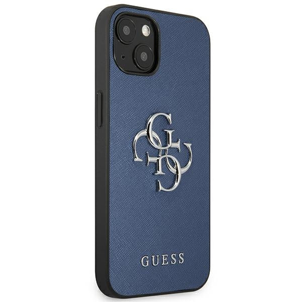 Guess GUHCP13SSA4GSBL iPhone 13 mini 5.4&quot; blue/blue hardcase Saffiano 4G Metal Logo