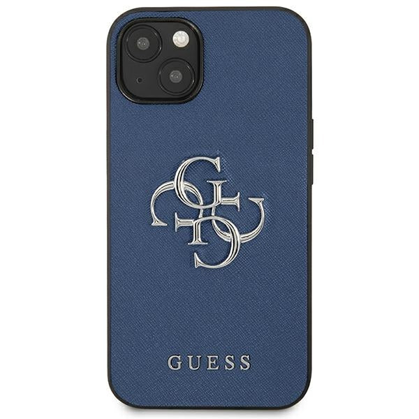 Guess GUHCP13SSA4GSBL iPhone 13 mini 5.4&quot; blue/blue hardcase Saffiano 4G Metal Logo