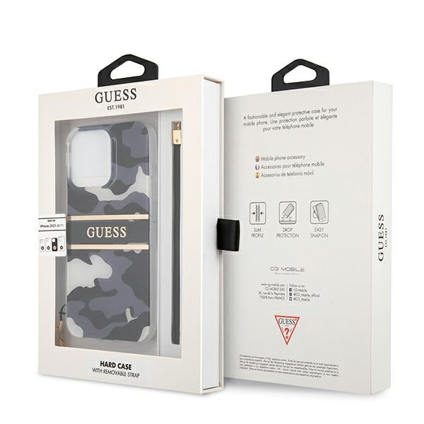 Guess GUHCP13XKCABBK iPhone 13 Pro Max 6.7&quot; black/black hardcase Camo Strap Collection