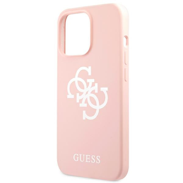 Guess GUHCP13LLS4GWPI iPhone 13 Pro / 13 6.1&quot; pink/pink hard case Silicone 4G Logo
