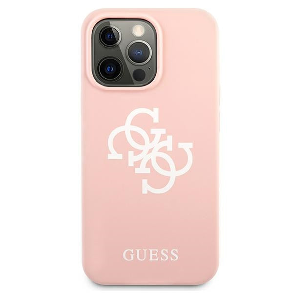 Guess GUHCP13LLS4GWPI iPhone 13 Pro / 13 6.1&quot; pink/pink hard case Silicone 4G Logo