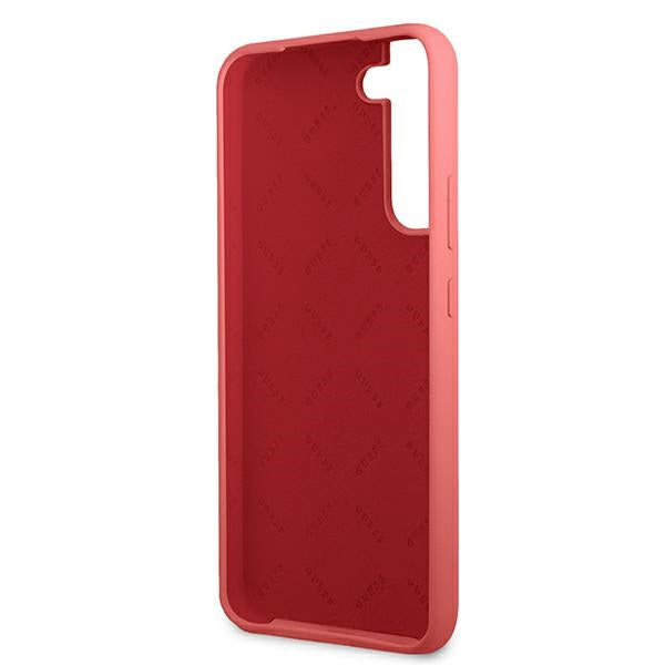 Guess GUHCS22MLSLMGFU S22+ S906 fuchsia/fuchsia hardcase Silicone Script Metal Logo