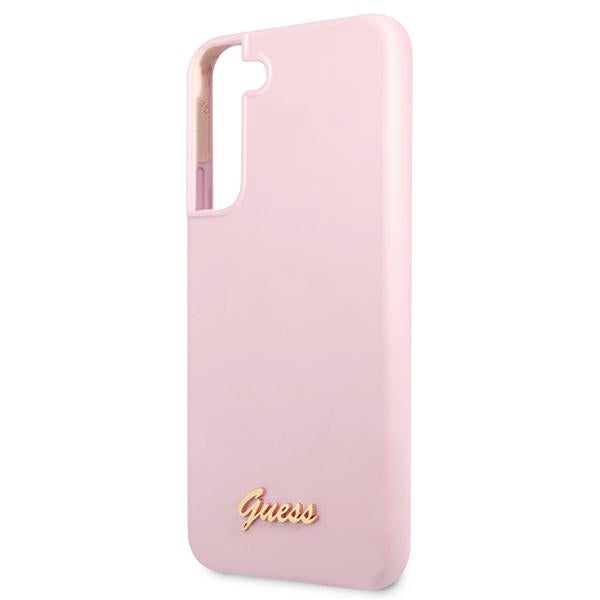 Guess GUHCS22MLSLMGLA S22+ S906 lavender/lavender hardcase Silicone Script Metal Logo
