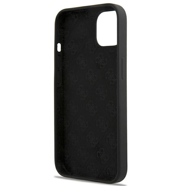 Guess GUHMP13MLSLMGBK iPhone 13 6.1" black/black hardcase Silicone Script Gold Logo Magsafe