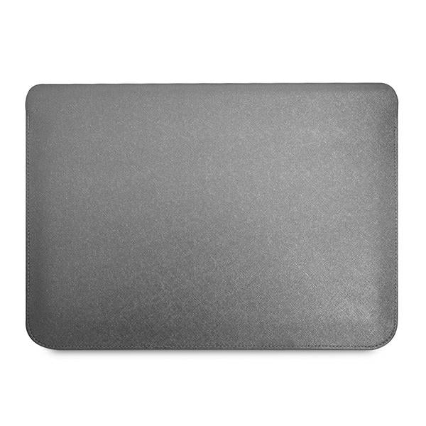 Guess Saffiano Triangle Logo case for a 14" laptop - silver