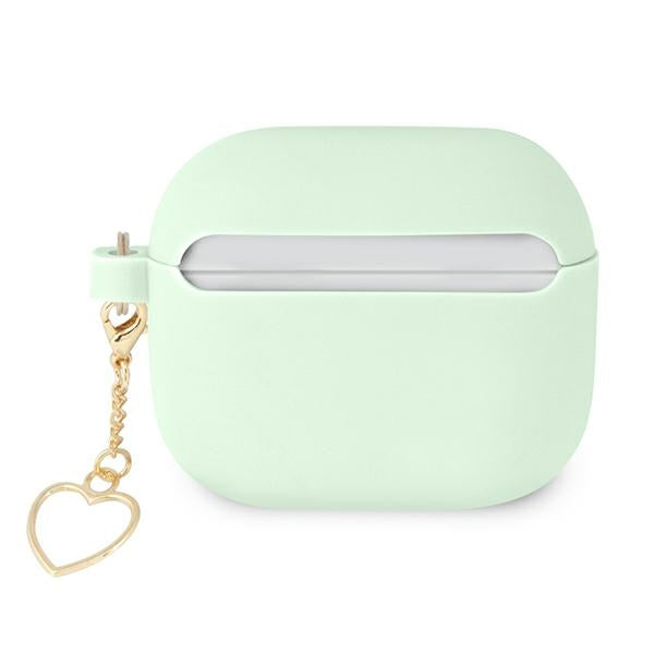 Guess GUA3LSCHSN AirPods 3 cover green/green Silicone Charm Heart Collection