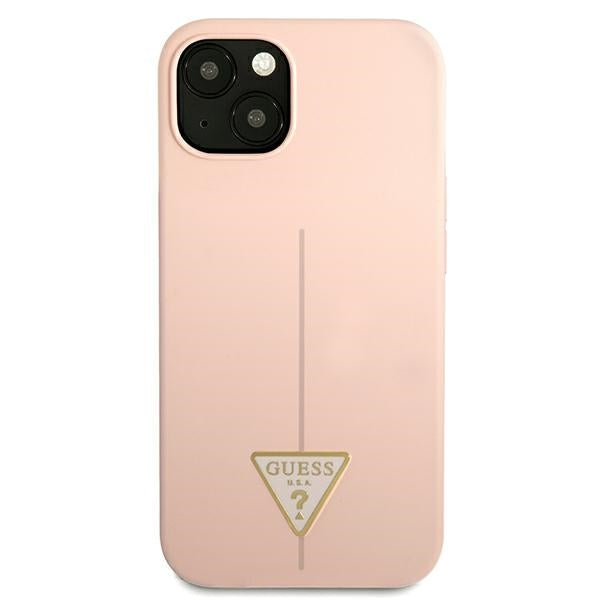 Guess GUHCP13MSLTGP iPhone 13 6.1&quot; pink/pink hardcase Silicone Triangle