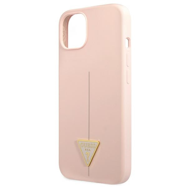 Guess GUHCP13MSLTGP iPhone 13 6.1" pink/pink hardcase Silicone Triangle
