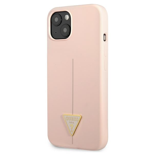 Guess GUHCP13SSLTGP iPhone 13 mini 5.4&quot; pink/pink hardcase Silicone Triangle