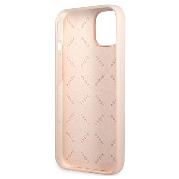Guess GUHCP13SSLTGP iPhone 13 mini 5.4&quot; pink/pink hardcase Silicone Triangle