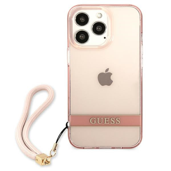 Guess Translucent Strap Case for iPhone 13 Pro / 13 6.1&quot; - Pink