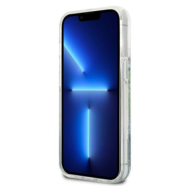 Guess GUHCP13LLFLSN iPhone 13 Pro / 13 6.1&quot; green/green hardcase Flower Liquid Glitter