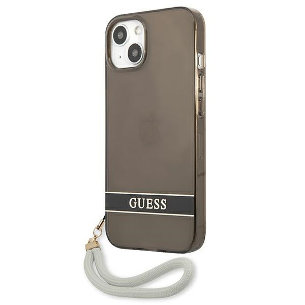 Guess GUHCP13SHTSGSK iPhone 13 mini 5.4&quot; black/black hardcase Translucent Stap