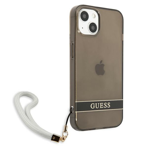 Guess GUHCP13SHTSGSK iPhone 13 mini 5.4" black/black hardcase Translucent Stap