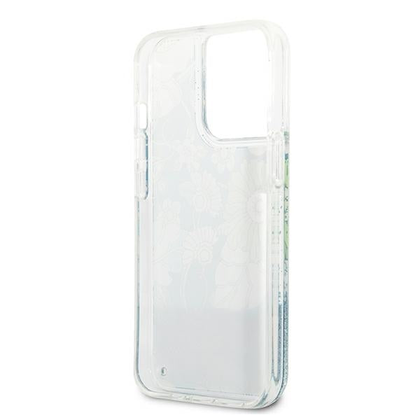 Guess GUHCP13XLFLSN iPhone 13 Pro Max 6.7&quot; green/green hardcase Flower Liquid Glitter