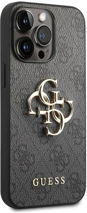 Guess 4G Big Metal Logo Case for iPhone 14 Pro Max - Gray