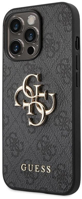 Guess 4G Big Metal Logo Case for iPhone 14 Pro Max - Gray