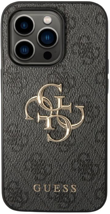 Guess 4G Big Metal Logo case for iPhone 15 Pro Max - gray
