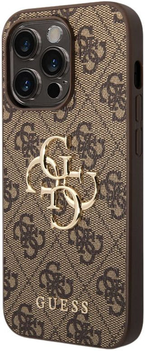 Guess GUHCP15L4GMGBR iPhone 15 Pro 6.1" brown/brown hardcase 4G Big Metal Logo