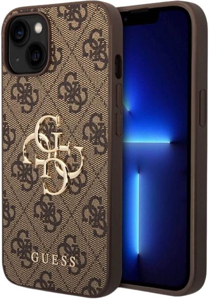 Guess GUHCP15S4GMGBR iPhone 15 6.1" brown/brown hardcase 4G Big Metal Logo