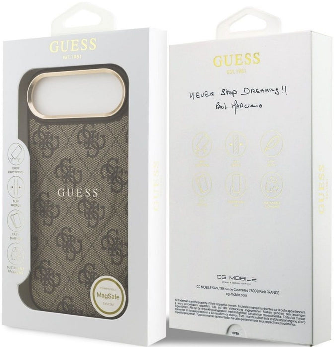 Guess 4G PU Classic Logo MagSafe Case for iPhone 17 Air - Brown