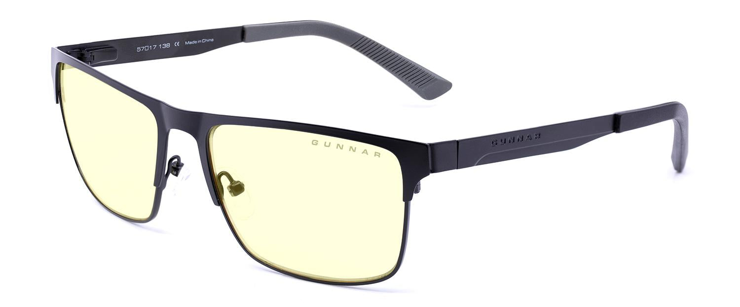 GUNNAR Pendleton Slate Gaming Glasses, Amber, Black