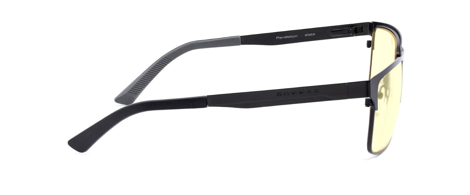 GUNNAR Pendleton Slate Gaming Glasses, Amber, Black