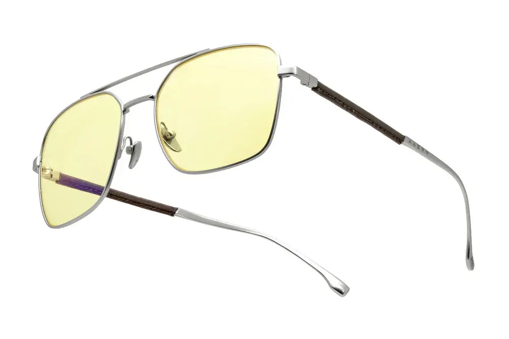GUNNAR White Wolf Computer Glasses - Steel/Umber - Amber