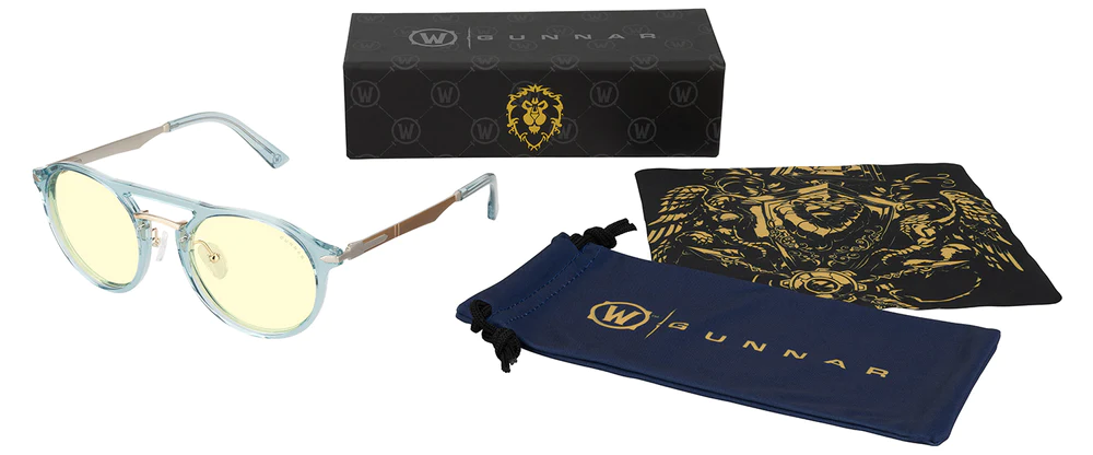 Set GUNNAR x World of Warcraft Alliance Edition Blue Crystal - Amber - Glasses + case