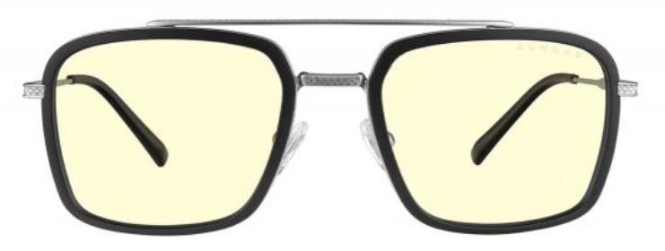 GUNNAR Baron Silver Computer Glasses - Amber