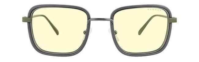 GUNNAR Fallout Vault 33 Gunmetal/Olive - Amber Gaming Glasses