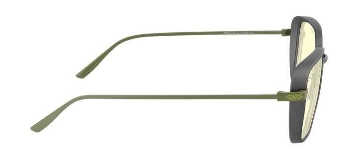 GUNNAR Fallout Vault 33 Gunmetal/Olive - Clear Gaming Glasses