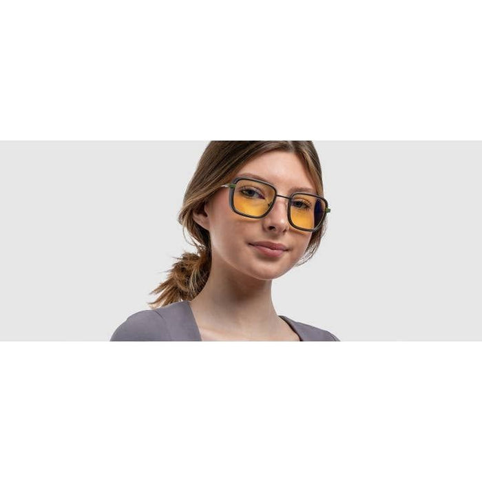 GUNNAR Fallout Vault 33 Gunmetal/Olive - Clear Gaming Glasses