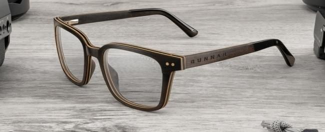 Computer glasses GUNNAR Muir Ebony (wood), Amber
